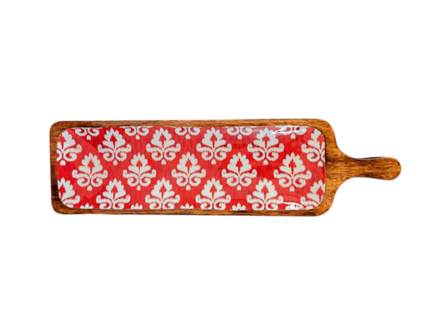 Bat Shaped Platter - Red Ikat Collection