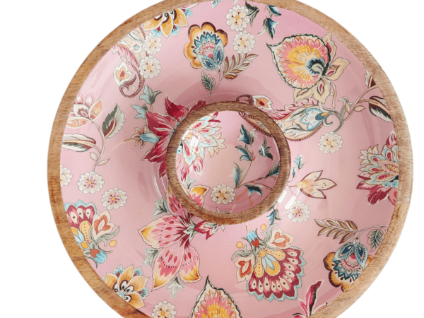 Chip & Dip Platter - Pink Paisley Collection