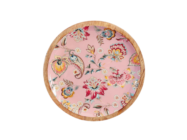 Round Platter - Pink Paisley Collection