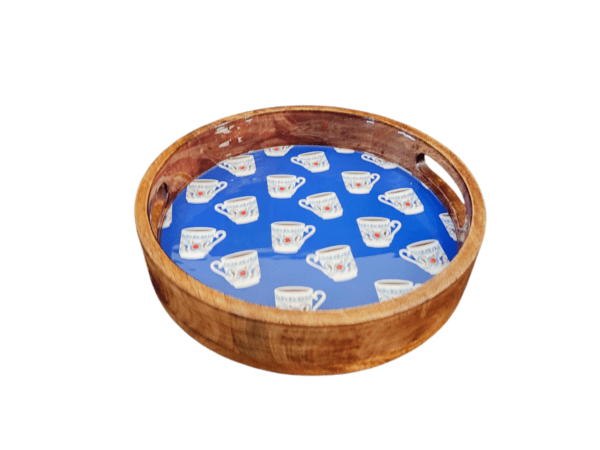 Round Tray - Coffee Mugs Collection - 10''