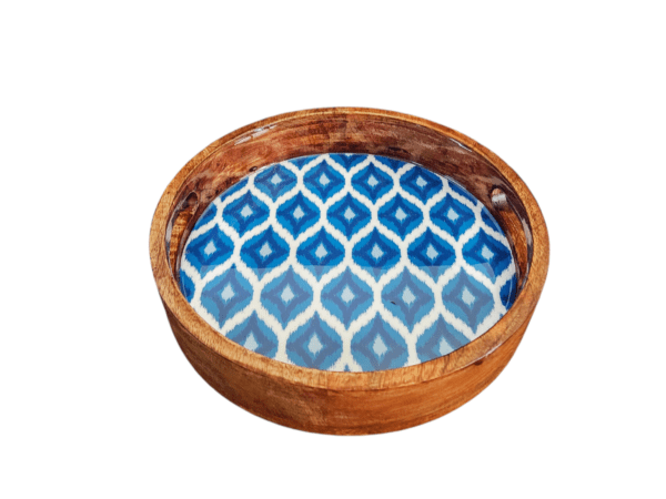 Round Tray - Blue and White Collection - 10''