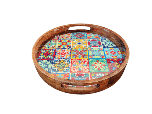 Round Tray - Peranakan Colorful Collection - 12''