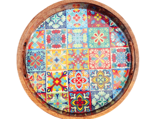 Round Tray - Peranakan Colorful Collection - 12''