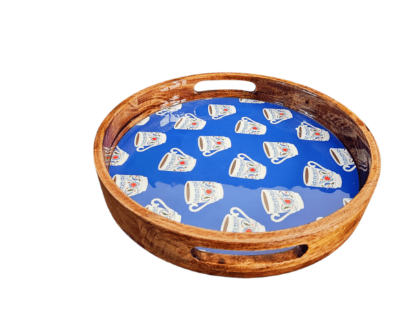 Round Tray - Coffee Mugs Collection - 12''