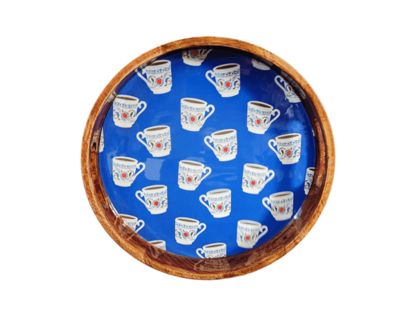 Round Tray - Coffee Mugs Collection - 12''