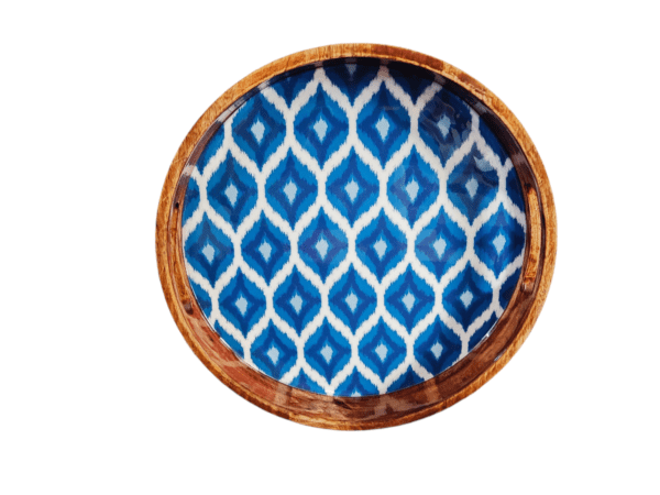 Round Tray - Blue and White Collection - 12''