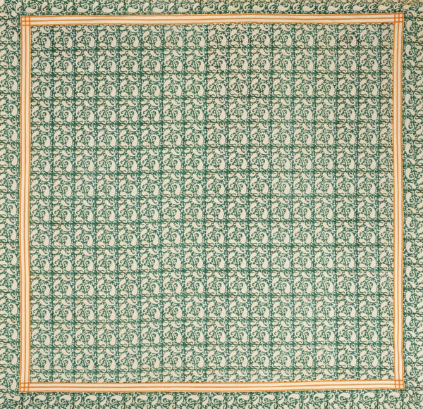 ‘Bagh-e-Bahaar’ — Vastu-Aligned Bedsheet in Green Floral (King Size, 100% Cotton)